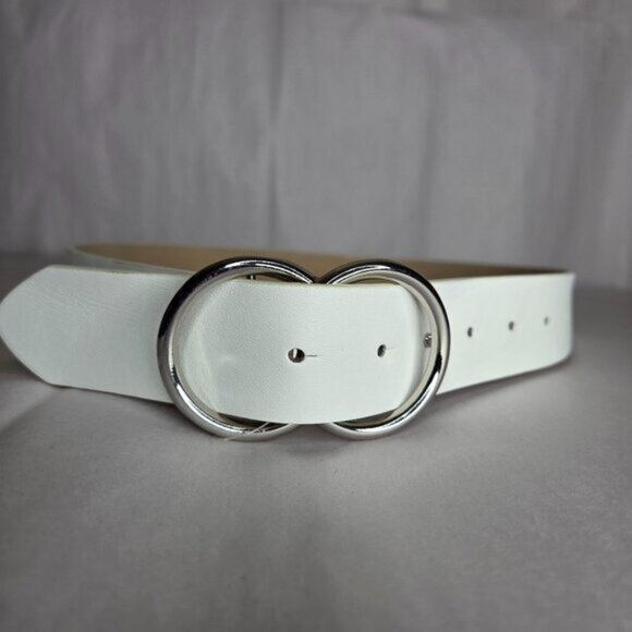 I.N.C. International Concepts Women's White Delicate Double Circle Belt - Picture 1 of 2